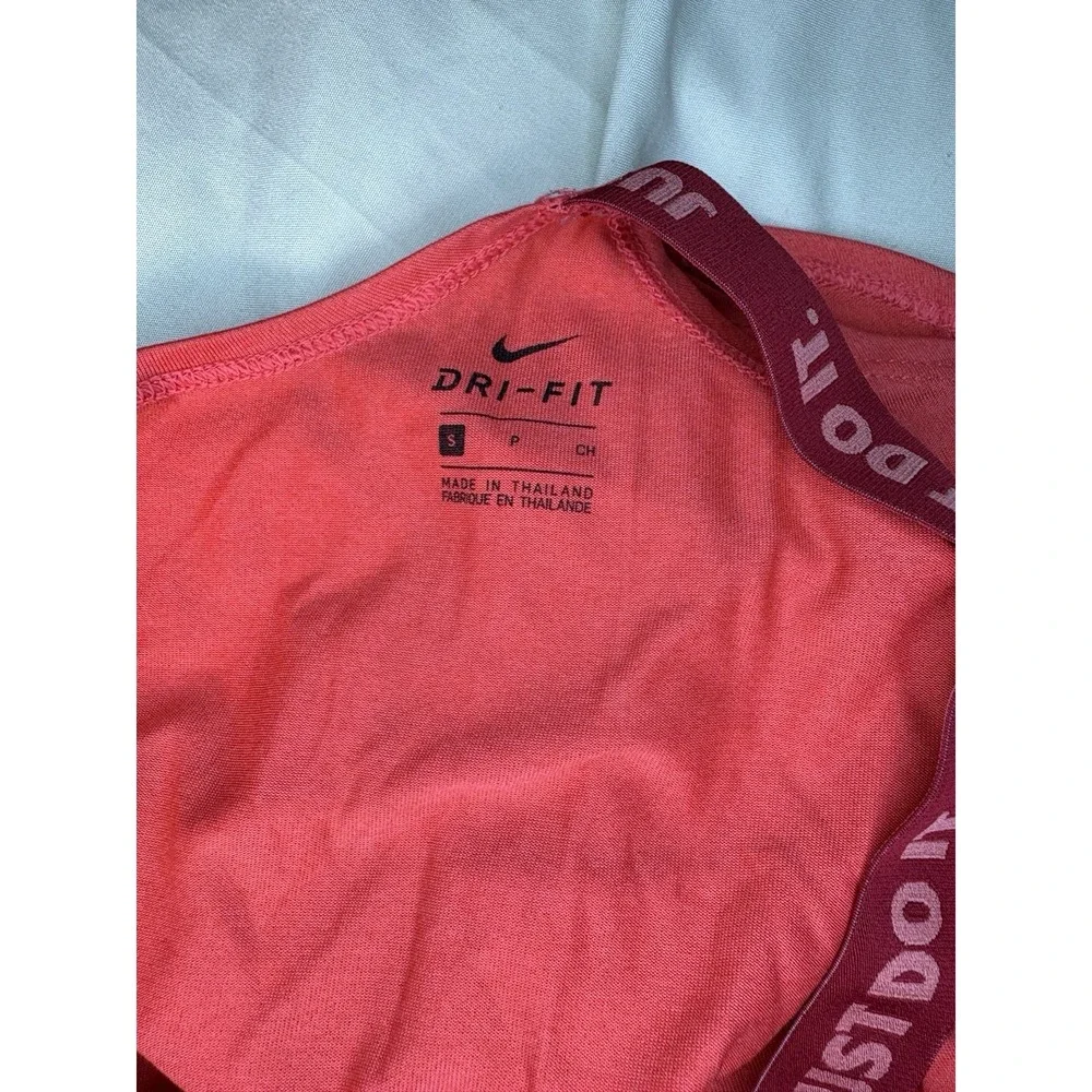 Nike Dri Fit Tank Top Women S Red Orange Racerback Logo Shirt